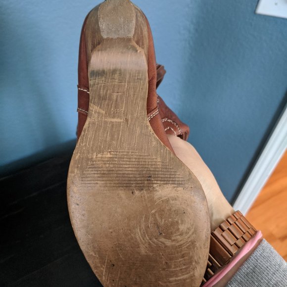 Women's brown leather boots size 8.5 Mark Fisher - Picture 6 of 7